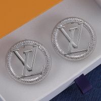 Louis Vuitton Sparkling Louise Earrings in Metal with Crystals Silver