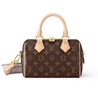 Louis Vuitton Speedy 20 Bandouliere Bag with Jacquard Strap in Monogram Canvas M46222 Brown/Beige