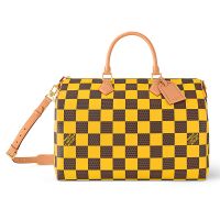 Louis Vuitton Speedy Bandouliere 50 Bag In Damier Pop Canvas N40578 Yellow