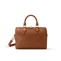 Louis Vuitton Speedy 25 Bandouliere Bag in Monogram Empreinte Giant Leather M46136 Brown