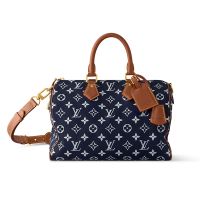 Louis Vuitton Speedy P9 Bandouliere 30 Bag in Monogram Calfskin M15282 Navy Blue