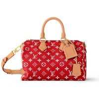 Louis Vuitton Speedy P9 Bandouliere 30 Bag in Monogram Calfskin M14067 Red