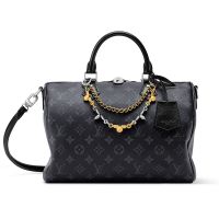 Louis Vuitton Speedy Soft Bandouliere 30 Bag in Monogram Eclipse Canvas M15102 Black