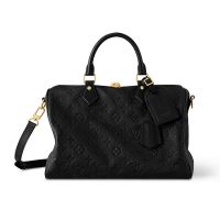 Louis Vuitton Speedy Soft Bandouliere 30 Bag in Monogram Empreinte Leather M47186 Black