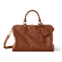 Louis Vuitton Speedy Soft Bandouliere 30 Bag in Monogram Empreinte Leather M28662 Brown