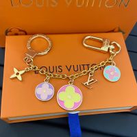 Louis Vuitton Spring Street Monogram Bag Charm Chain in Metal Gold