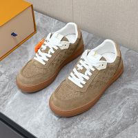 Louis Vuitton LV Stadium Sneakers Unisex Monogram Debossed Suede 1AGXPM Brown