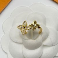 Louis Vuitton Star Blossom Open Ring in Metal with Crystals Gold