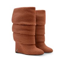 Louis Vuitton Summer Mid Wedge Boots Women Knit 1AISFA Brown