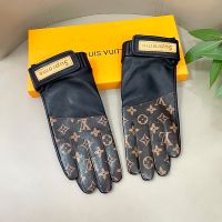 Louis Vuitton x Supreme Baseball Gloves in Lambskin Black/Brown