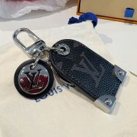 Louis Vuitton LV Travel Tag Bag Charm in Monogram Eclipse Canvas M64180 Black