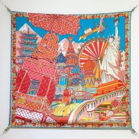 Louis Vuitton The World is Yours Square 90 Scarf in Silk Multicolor