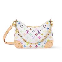 Louis Vuitton x TM Boulogne PM Handbag in Monogram Multicolor Canvas M27790 White