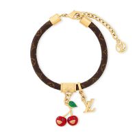 Louis Vuitton x TM Cerise Bracelet in Monogram Canvas and Metal M8977Z Gold
