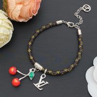 Louis Vuitton x TM Cerise Bracelet in Monogram Canvas and Metal Silver