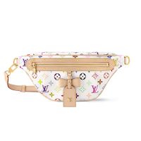 Louis Vuitton x TM High Rise Bumbag in Monogram Multicolor Canvas M13660 White