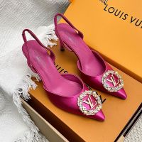 Louis Vuitton Met Slingback Pumps 65mm Women Silk Rose