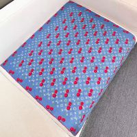 Louis Vuitton x TM Monogram Cerise Square 90 Scarf in Silk Blue