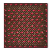 Louis Vuitton x TM Monogram Cerise Square 90 Scarf in Silk M96094 Brown