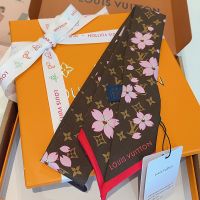 Louis Vuitton X TM Monogram Cherry Blossom BB Bandeau in Silk Brown