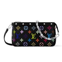 Louis Vuitton x TM Pochette Accessoires Bag in Monogram Multicolor Canvas M13663 Black