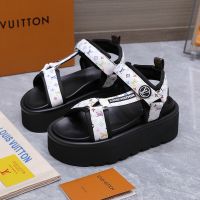 Louis Vuitton x TM Pool Pillow Platform Comfort Sandals Unisex Monogram Multicolor Canvas White
