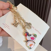 Louis Vuitton x TM Superflat Panda Key Holder in Metal Multicolor