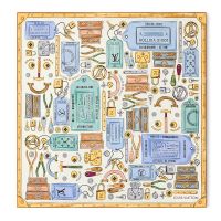 Louis Vuitton LV Tool Box Square 90 Scarf in Silk M96972 Blue