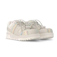 Louis Vuitton LV Trainer Maxi Sneakers Men Damier Colorful Grained Leather 1ACR19 Beige