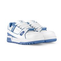 Louis Vuitton LV Trainer Maxi Sneakers Unisex Calfskin 1ACPQU White/Blue