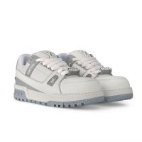 Louis Vuitton LV Trainer Maxi Sneakers Unisex Calfskin 1ACPPL White/Grey