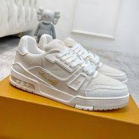 Louis Vuitton LV Trainer Sneakers Unisex Canvas Beige