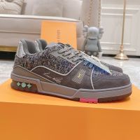 Louis Vuitton LV Trainer Sneakers Unisex Suede Grey