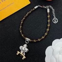 Louis Vuitton Vivienne Kickflip Bracelet in Monogram Canvas and Metal Silver