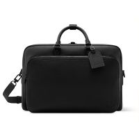 Louis Vuitton Weekender Bag in Waxy Calfskin with LV Aerogram M26075 Black