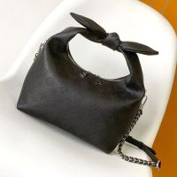 Louis Vuitton Why Knot PM Handbag In Monogram Perforated Calfskin M20703 Black