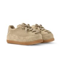 Louis Vuitton LV Yeti Lace Up Shoes Unisex Suede 1AIJE7 Beige