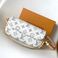 Louis Vuitton Wallet On Chain In Monogram Jacquard Fabric M83499 White