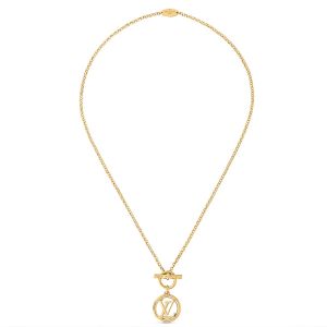 Louis Vuitton Baby Louise Necklace In Metal M00598 Gold