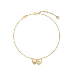 Louis Vuitton My LV Love Necklace In Metal with Crystals M01733 Gold
