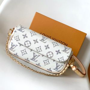 Louis Vuitton Wallet On Chain In Monogram Jacquard Fabric M83499 White