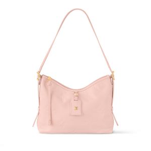 Louis Vuitton CarryAll PM Handbag In Monogram Empreinte Leather M47082 Pink