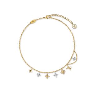 Louis Vuitton LV Gram Necklace In Metal with Crystals M01323 Gold