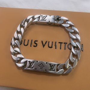 Louis Vuitton Monogram Chain Bracelet In Metal M00270 Silver