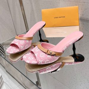 Louis Vuitton Neo Revival Slides Women Monogram Denim Pink