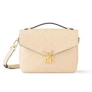 Louis Vuitton Pochette Metis Handbag In Monogram Empreinte Leather M46552 Beige