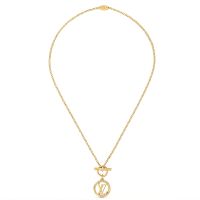 Louis Vuitton Baby Louise Necklace In Metal M00598 Gold