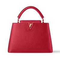Louis Vuitton Capucines BB Handbag In Taurillon Leather M52689 Red