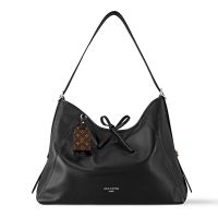 Louis Vuitton CarryAll MM Bag In Lambskin M25143 Black