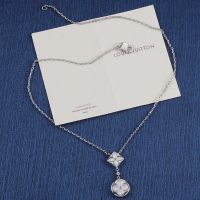 Louis Vuitton Color Blossom Necklace In Metal with Pearl and Diamond Q94355 Silver